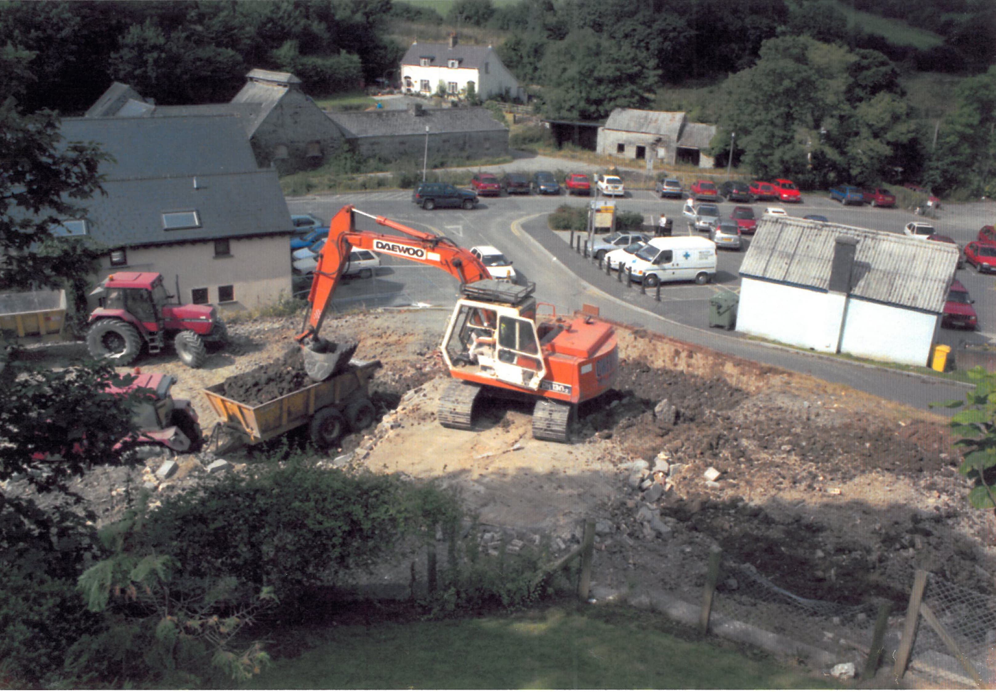 Construction of Mwldan 2 circa 2000